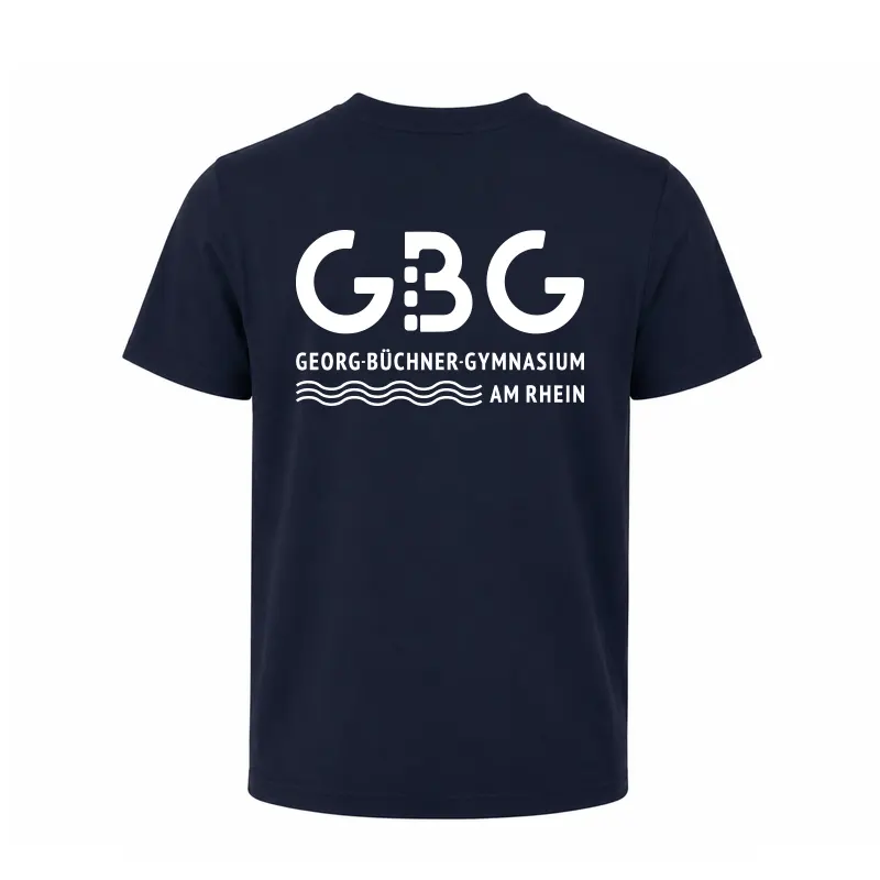 T-Shirt Unisex „GBG“ – Schulkleidung Georg-Büchner-Gymnasium Düsseldorf Farbe NAVY – Bild 2